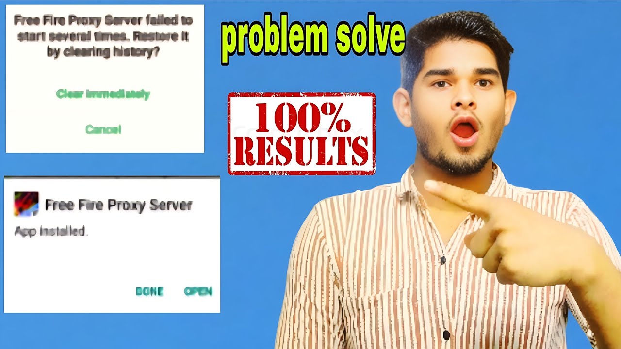 Free Fire Proxy Server Failed To Start Several Times Restore It By Clearing History | Part-2