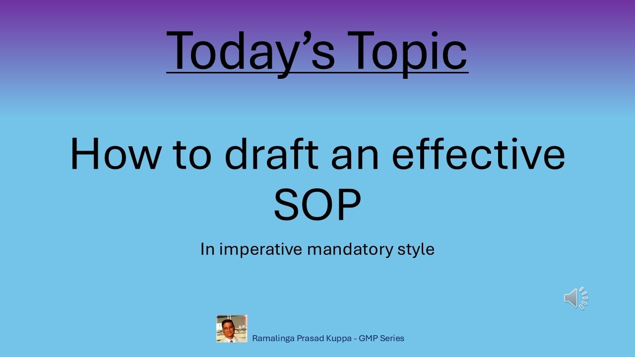 How to draft an effective SOP