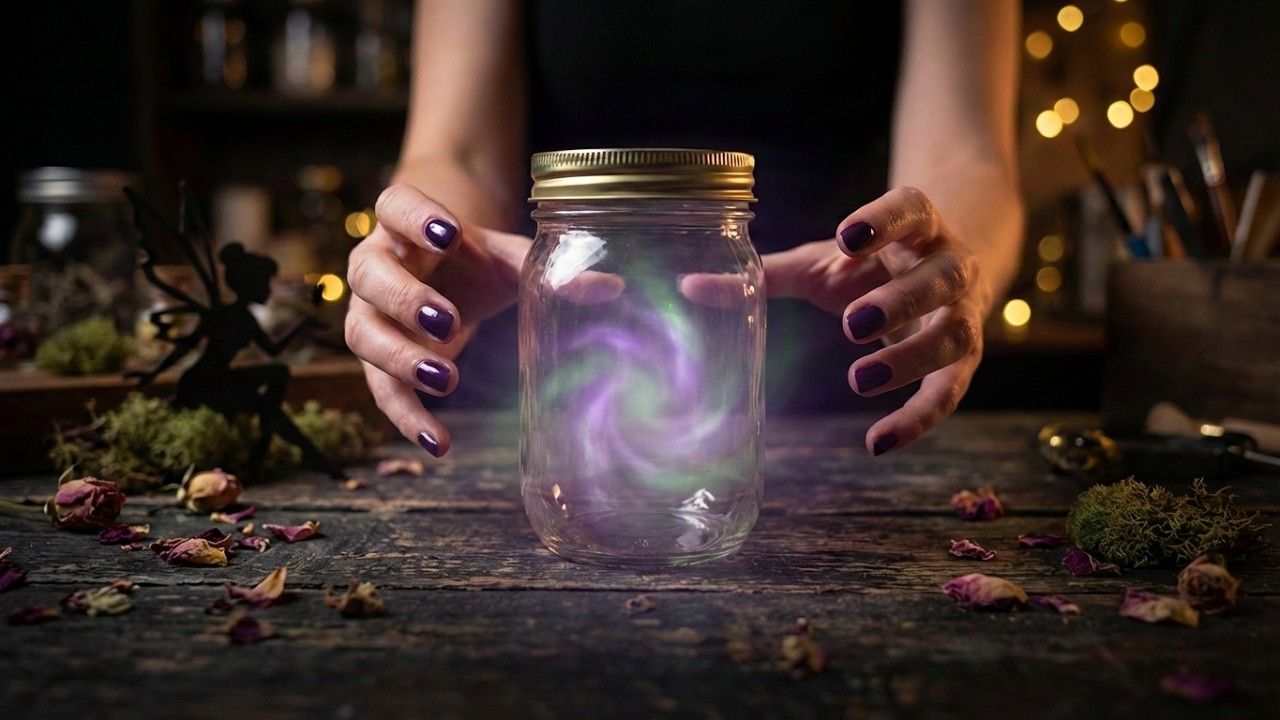✨PEGUEI um POTE de VIDRO COMUM e criei algo MÁGICO!!!✨🧚‍♀️