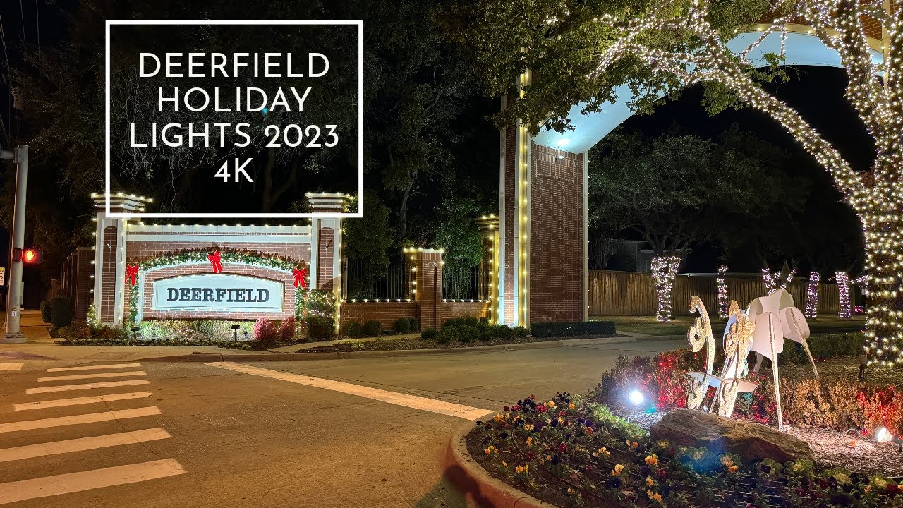 Deerfield Holiday Lights 2023 | Plano Texas | 4K Walking Tour