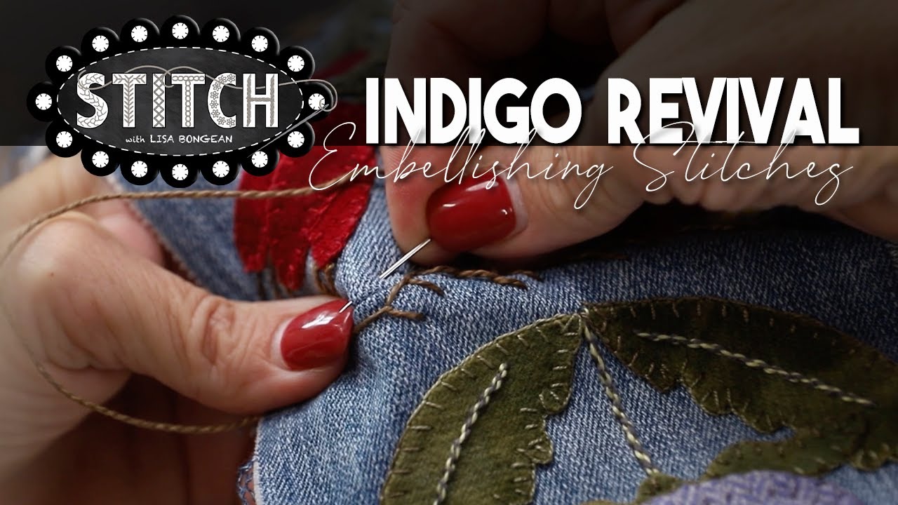 Урок по декорированию стежками с использованием Indigo Revival | Лиза Бонгеан | Primitive Gatherings