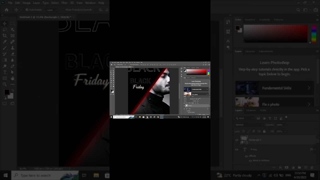 How to make Black Friday Poster design in photoshop easily #blackfriday #posterdesign
