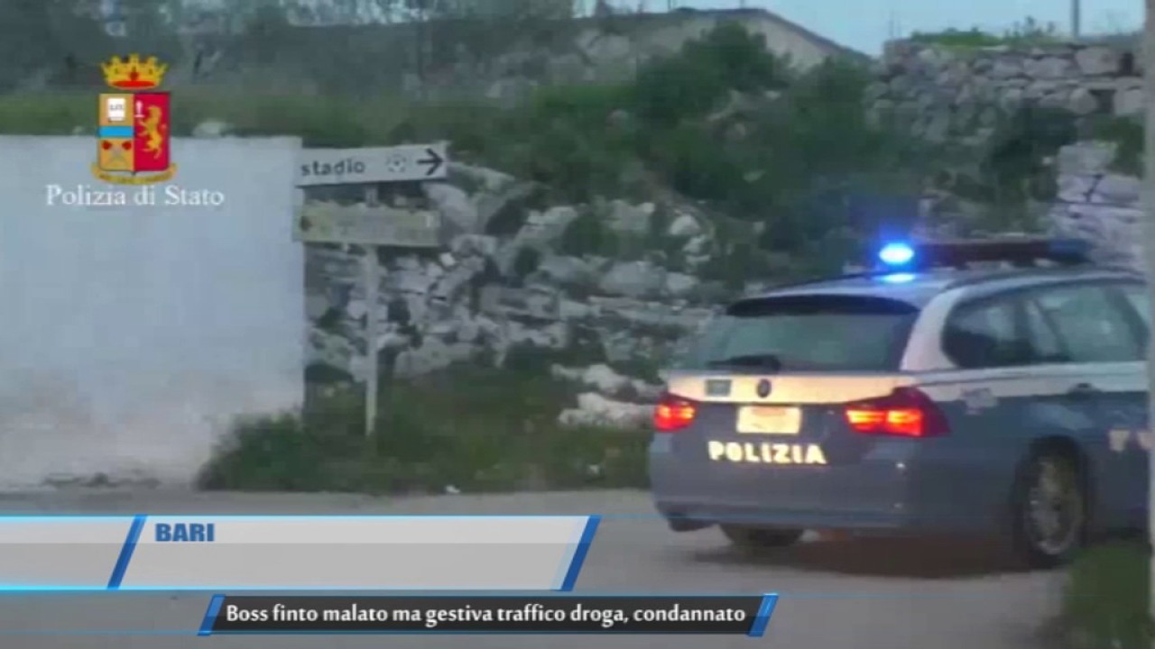 Bari Boss Cosimo Zonno si fingeva malato gestiva traffico droga TG Teleregione 20 06 2017