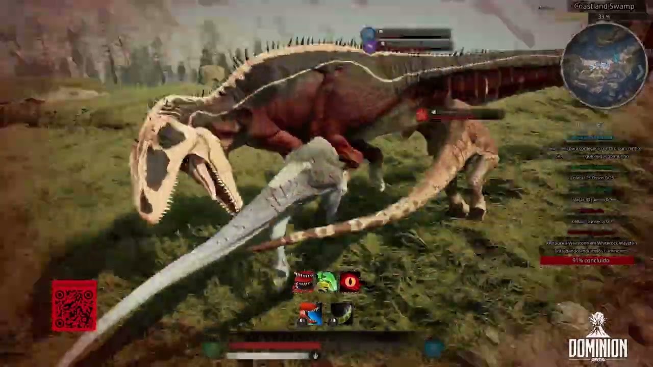 CAÇANDO GRANDES PREDADORES COM UM GRUPO DE ALIORAMUS NO PATH OF TITANS