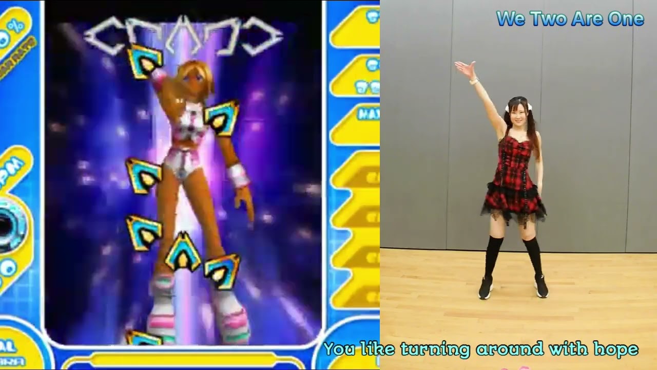 WE TWO ARE ONE [Lala Moore with B4 ZA BEAT super euro version-ParaPara Song Dance Lyrics 踊ってみた パラパラ]