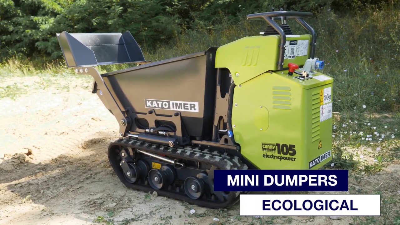 Mini-transporteur électrique avec godet auto-chargeur - DUMATOS