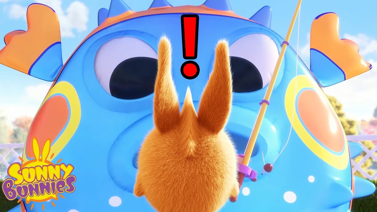Sunny Bunnies | Turbo Goes Fishing, What Will He Catch? | Kids Cartoons