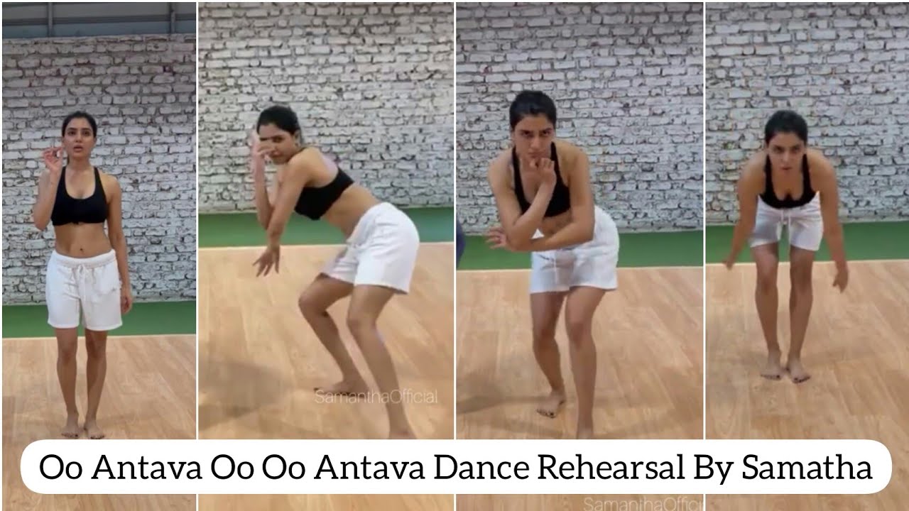 Samantha Dance rehearsal for the sizzling Oo Antava Oo Oo Antava song from  Pushpa #Shorts