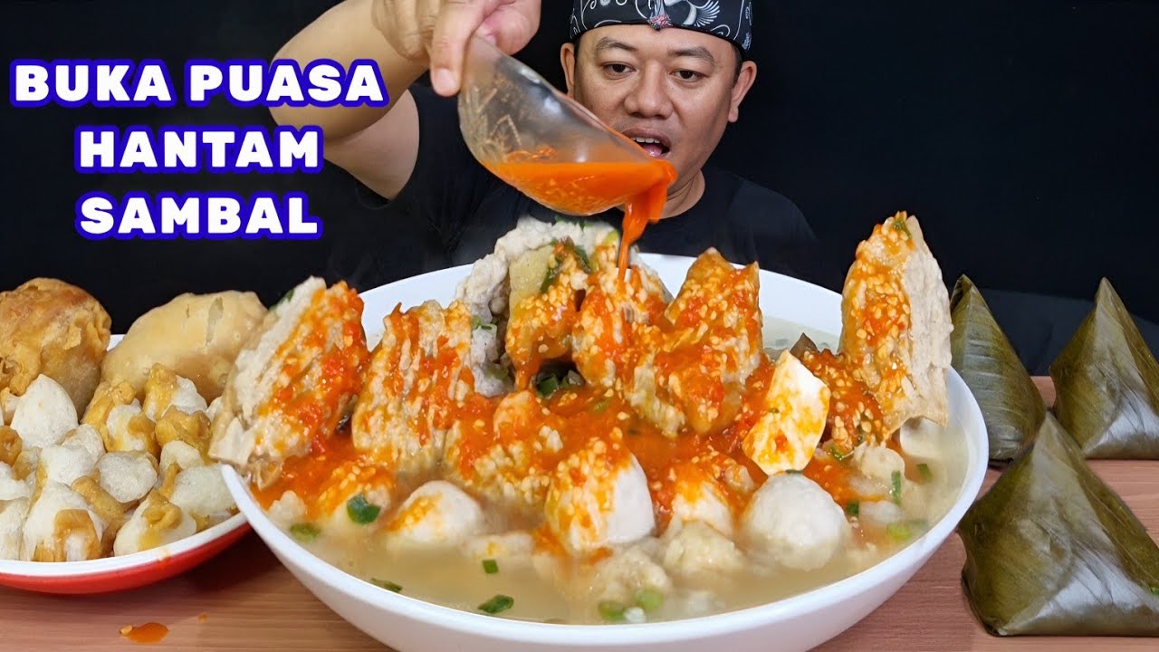 NGEUNAH PEDO ⁉️ BUKA PUASA MAKAN BAKSO CUANKIE PEDAS + BAKSO IGA LONTONG ISI SAMBEL ONCOM 