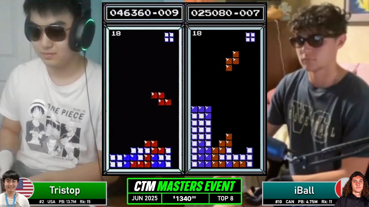 REVENGE TOUR!! Tristop, iBall | Top 8 | Classic Tetris Monthly Masters Event June 2025