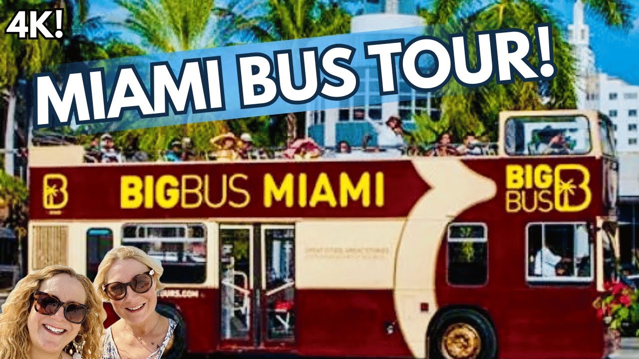 BIG BUS TOUR OF MIAMI! MIAMI OPEN-TOP IMMERSIVE BUS TOUR. IN 4K!
