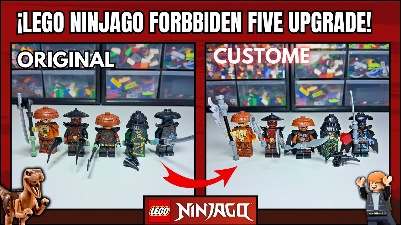 ¡MEJORA LOS 5 PROHIBIDOS DE LEGO NINJAGO DRAGON RISING! - LEGO Ninjago Minifigures Upgrade