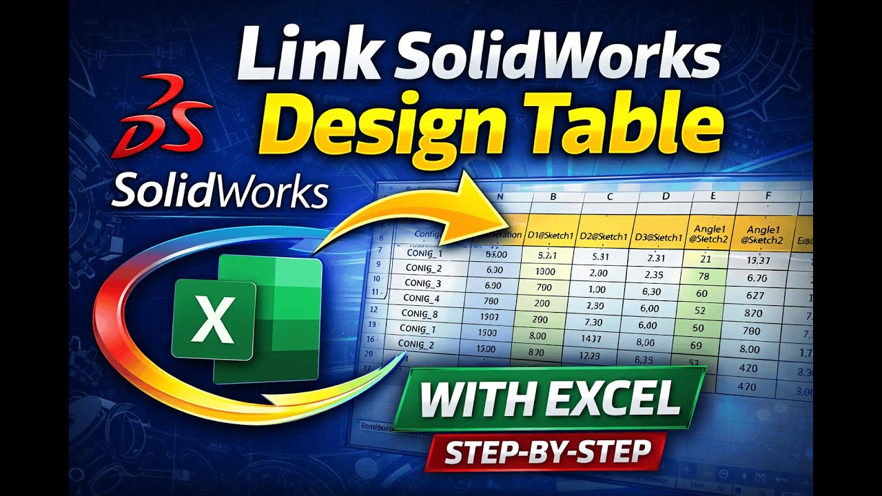 Учебное пособие по созданию таблиц проектирования в SolidWorks | Связывание SolidWorks с Excel