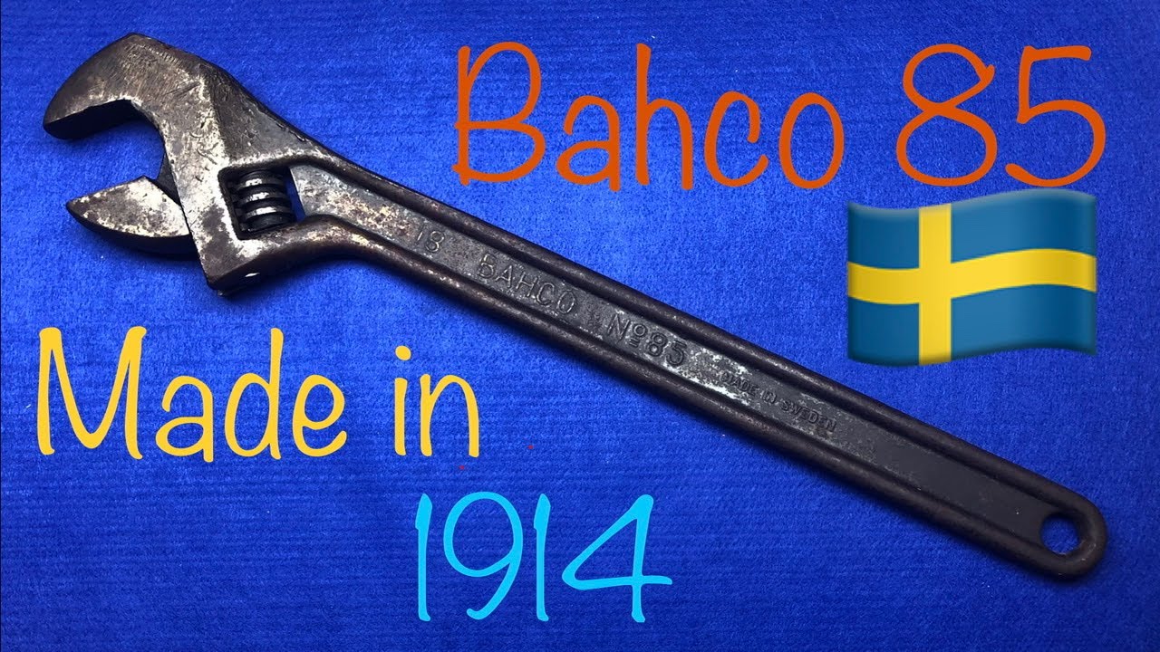 Mega rare  Bahco 85 Wrench restoration made in 1914 Antique