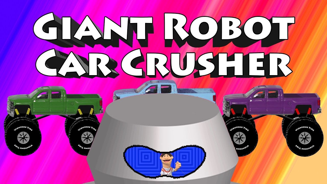 Giant Robot Car Crusher - Mixing Colors