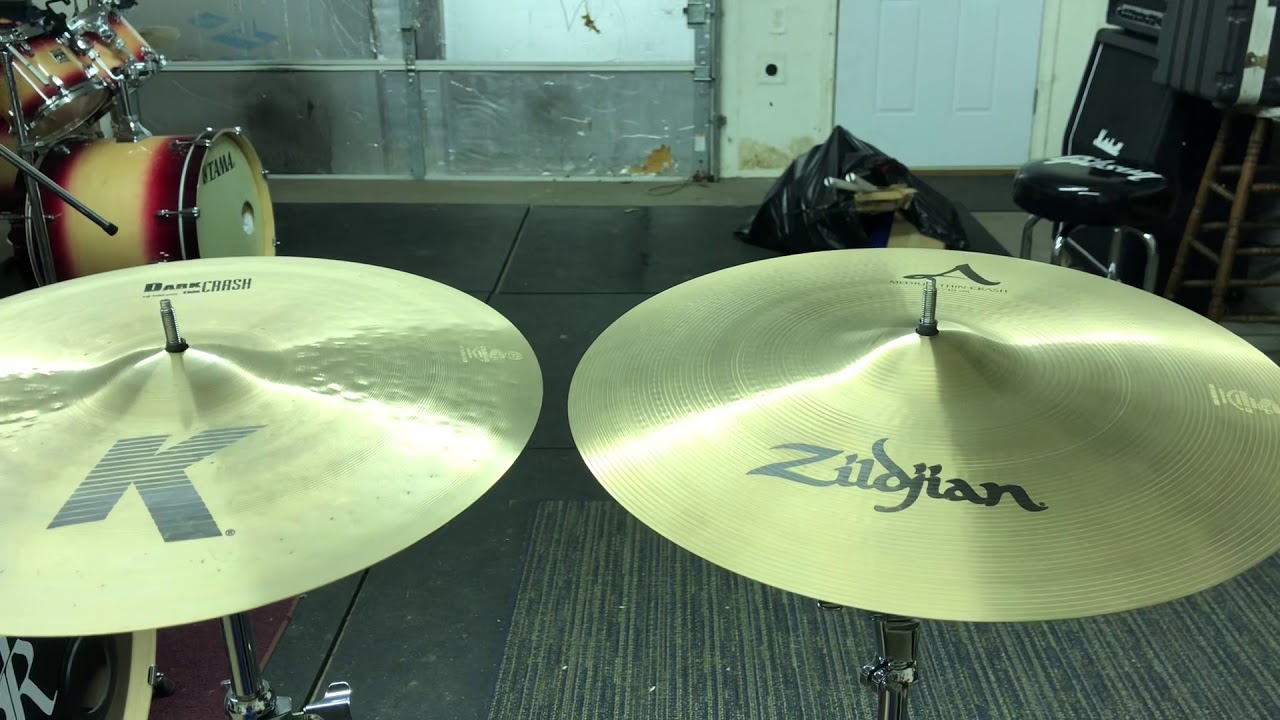 16&rdquo; Zildjian K Dark Thin Crash vs. 16&rdquo; Zildjian A Medium Thin Crash