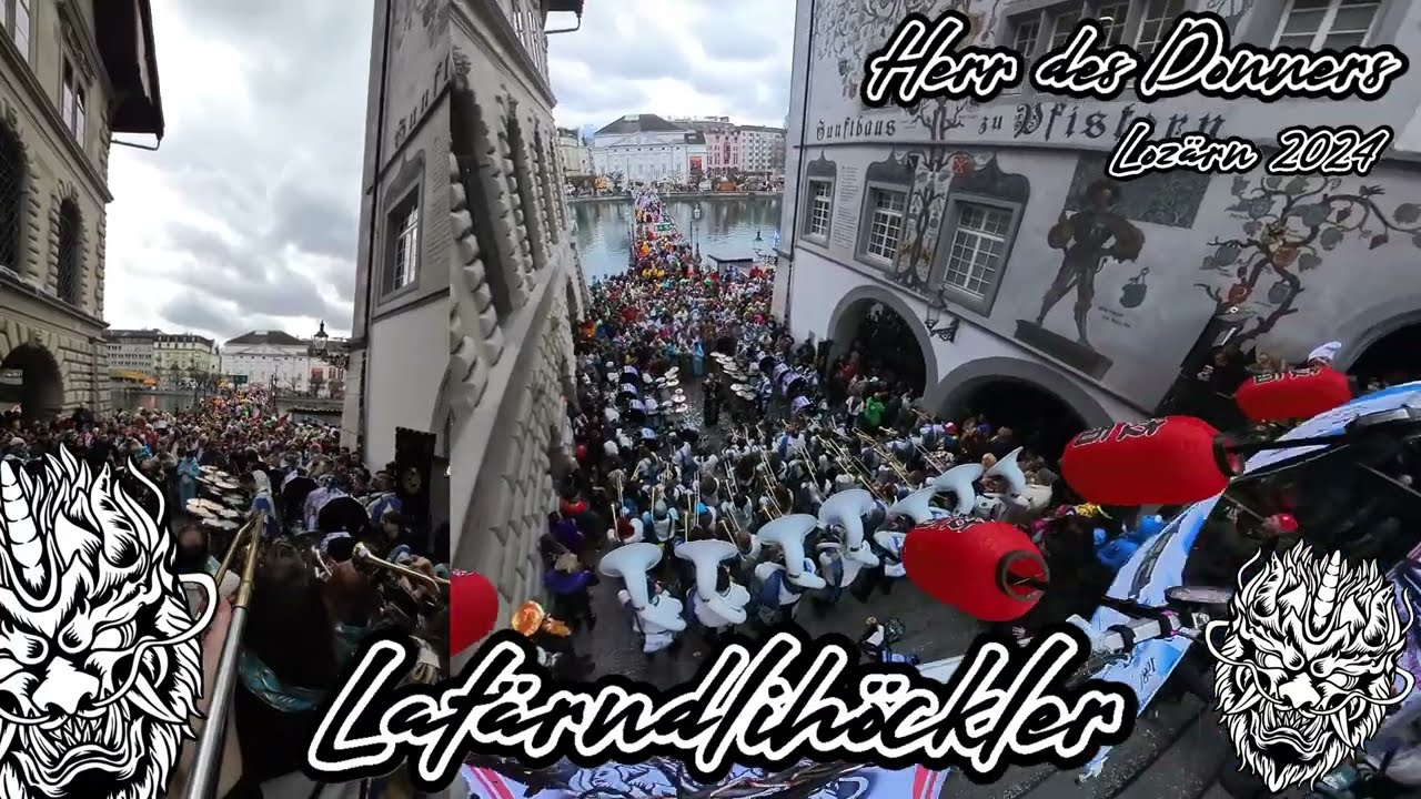 Latärndlihöckler Lozärn - Auftritt Rathaustreppe #2 @Fasnacht Lozärn 2024