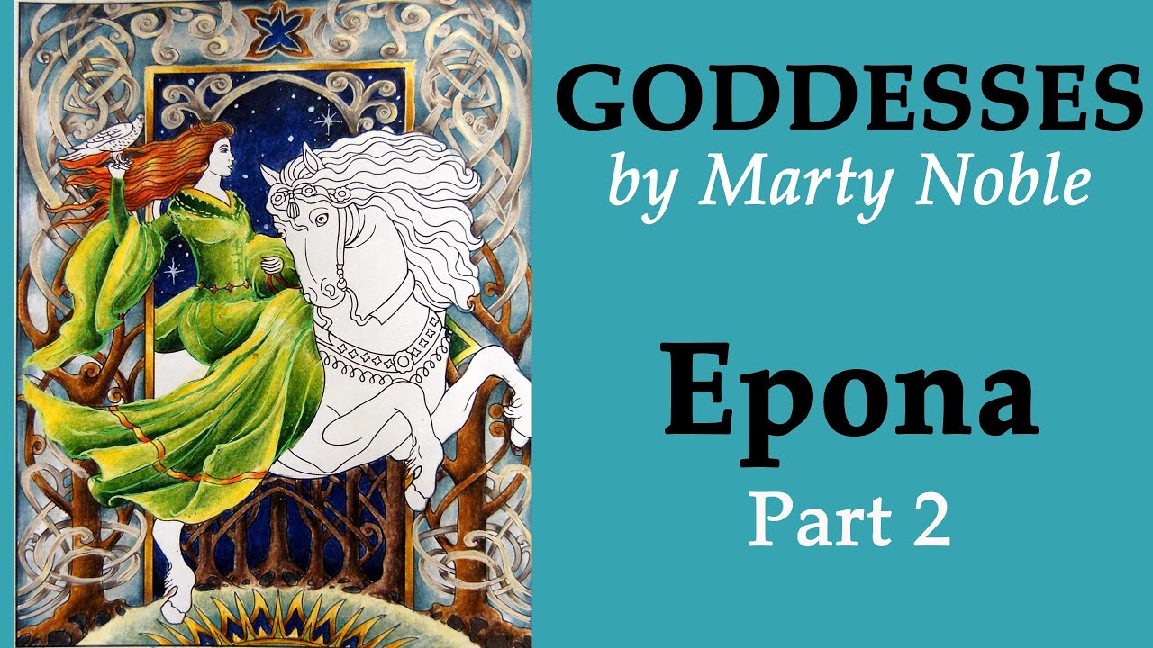 Celtic goddess Epona. Part 2 #Coloring in 'Goddesses' by M.Noble #adultcoloring