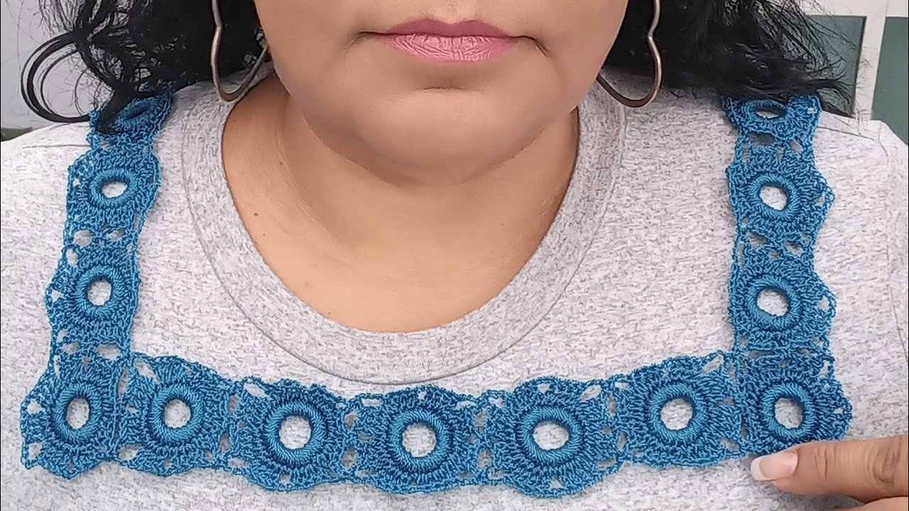 Canesu a crochet para blusas #crochet #handmade #canesunorma