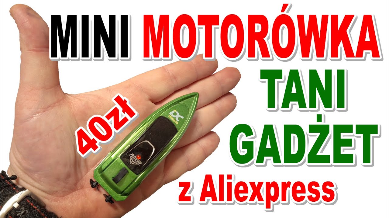 MINI MOTOR&Oacute;WKA RC - tani gadżet z Aliexpress | Unboxing, test, pływanie, ocena | Mini RC Boat 5km/h