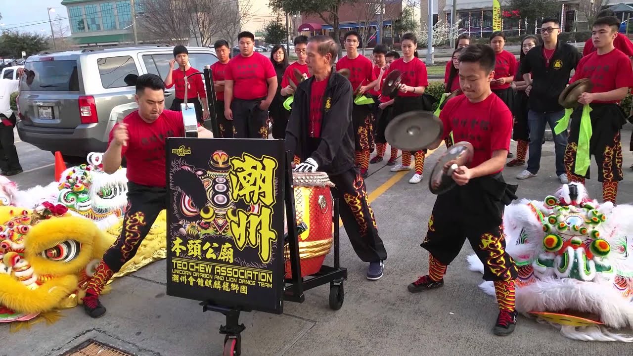 Sifu on the Lion Dance Drum