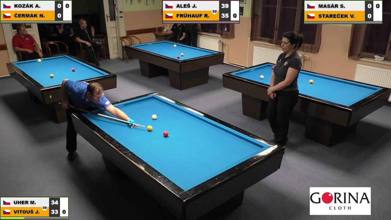 Czech Championship | 3-cushion | MT | Miroslav Uher v Jan Vitouš