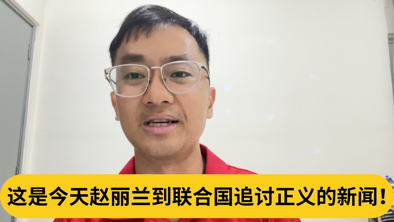 这是今天赵丽兰到联合国追讨正义的新闻！｜阿耀闲聊政治
