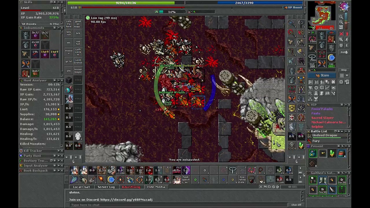 Tibia Steamdeck 600 EK Oramond Undeads.  5kk raw   *cell hotspot hunt