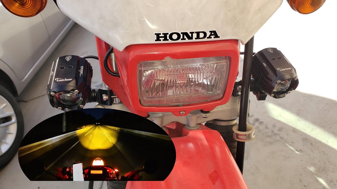 フォグランプ装着　カエディアKDR-K10　XR250（MD30）とても明るい！良い商品でした。