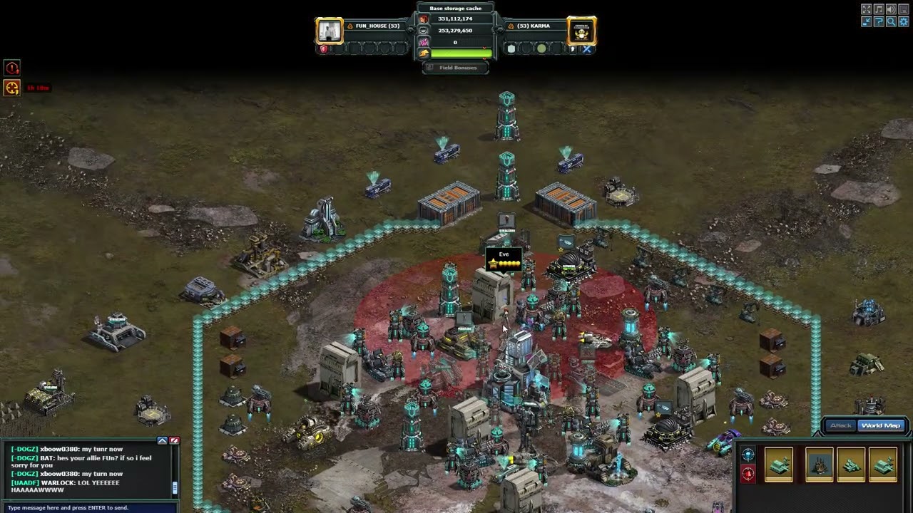 KIXEYE   War Commander clan Leader [OG] FUN HOUSE id#12297460 USING script, major hacker