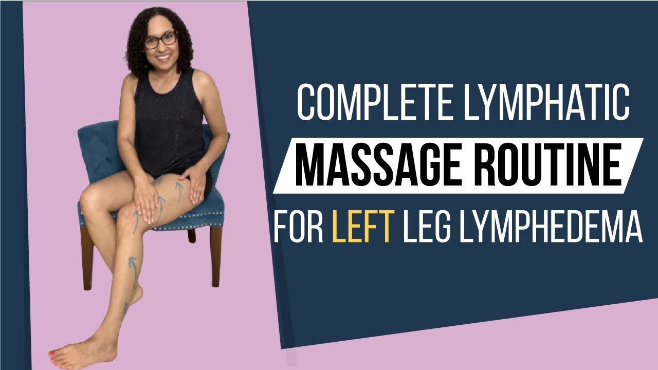 Full Lymphatic Massage Routine For LEFT Leg Lymphedema | Manual Lymphatic Drainage