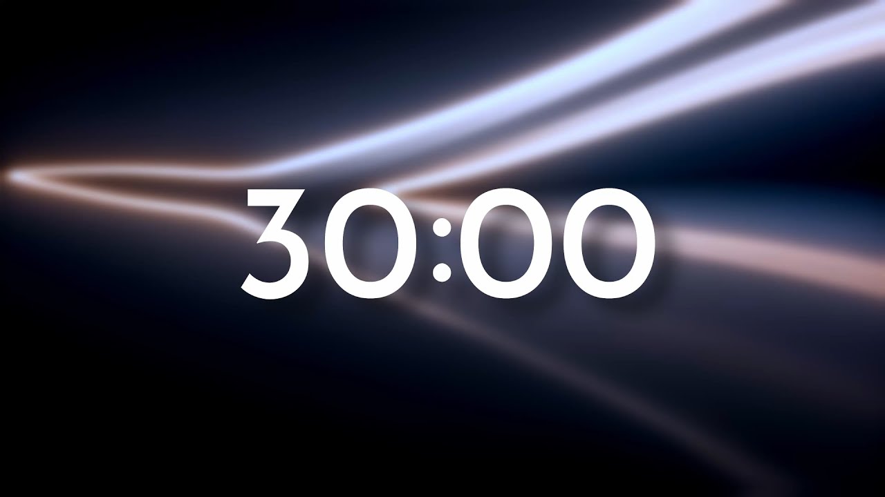 30 Minute for Work Countdown Timer (No Music) | Tech Abstract Background | Full HD