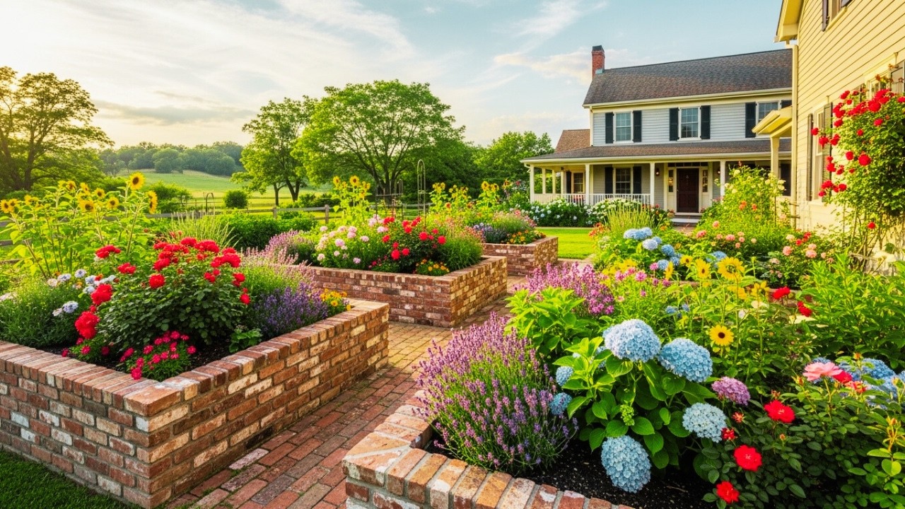 100+ Brick Landscaping Ideas 🌿 Cozy Rustic Farmhouse Backyards That Feel Like a Luxury Retreat