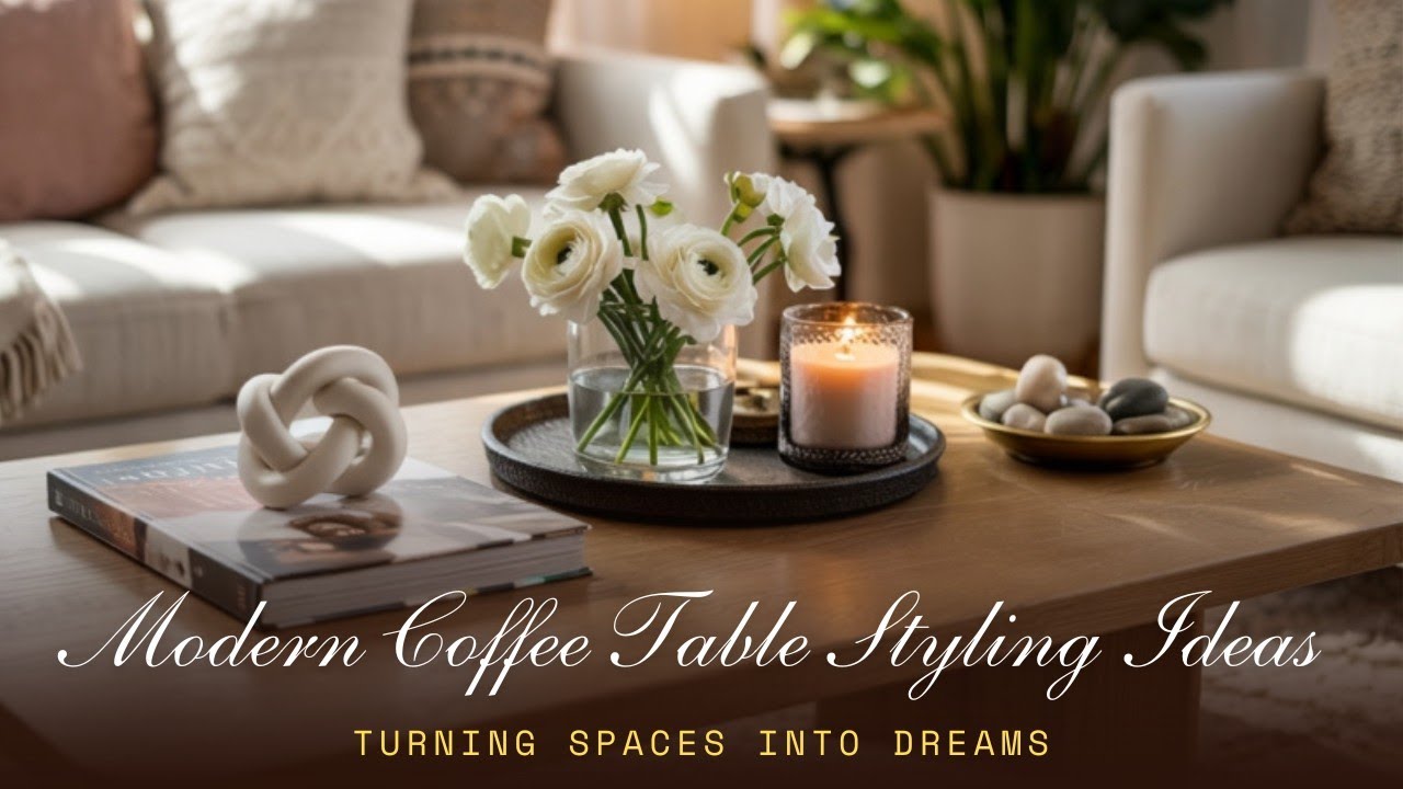 Modern Coffee Table Styling Ideas for a Modern Living Room | Simple Coffee Table Styling Ideas 