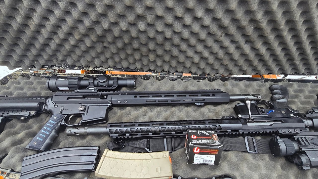 Bolt action AR vs semi auto AR 50 beowulf VS Toilet!