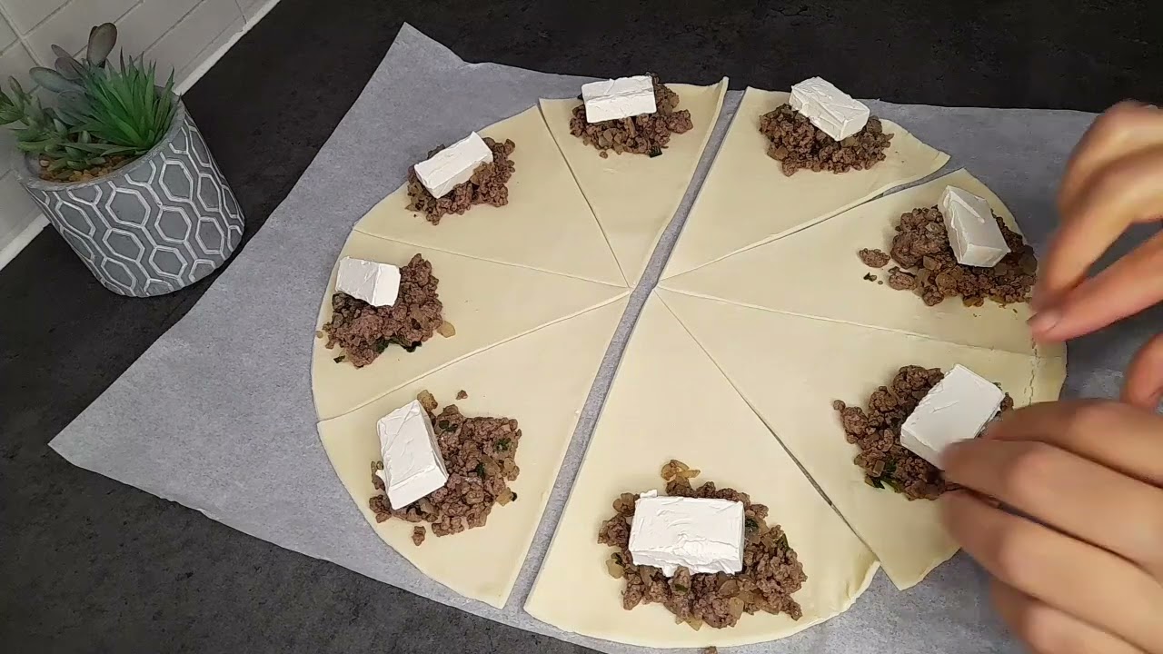 Feuilletées viande hachée et fromage facile et rapide 
