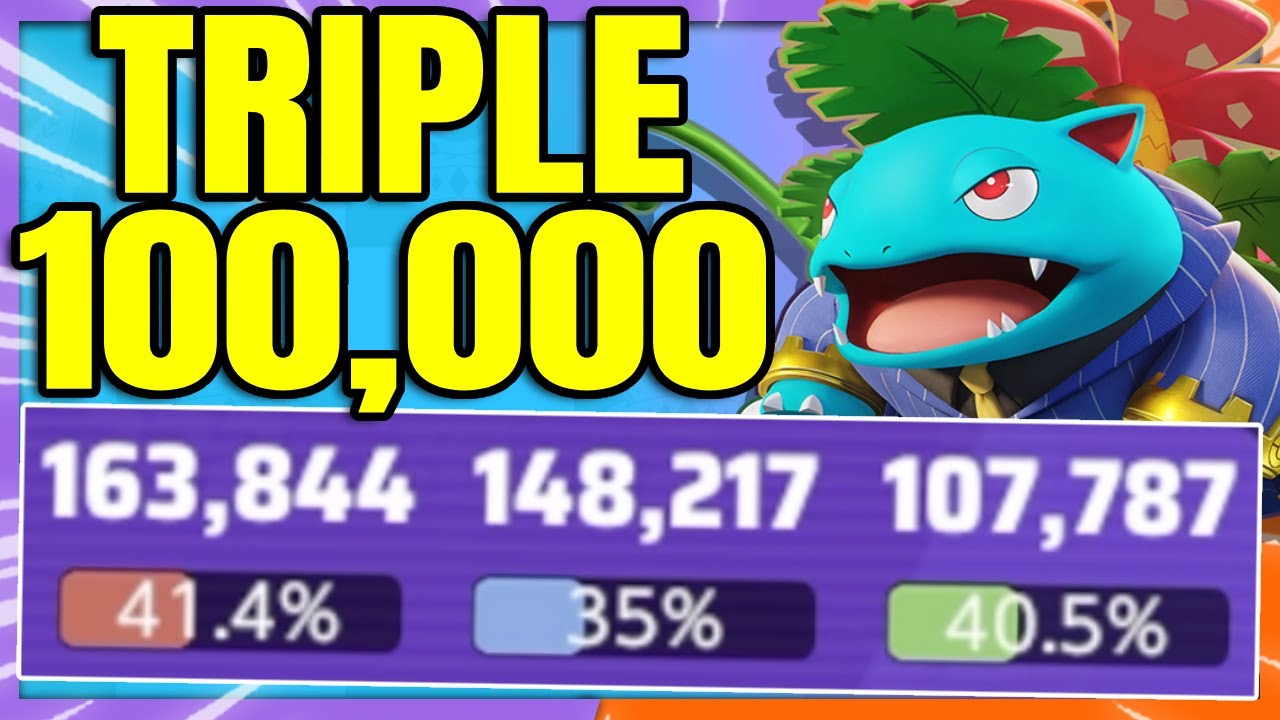 TRIPLE 100,000+ with this Incredible VENUSAUR BUILD | Pokemon Unite