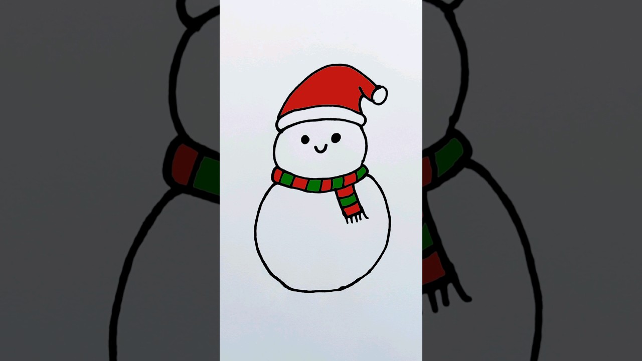 Drawing A Snowman | Easy Drawings For Kids