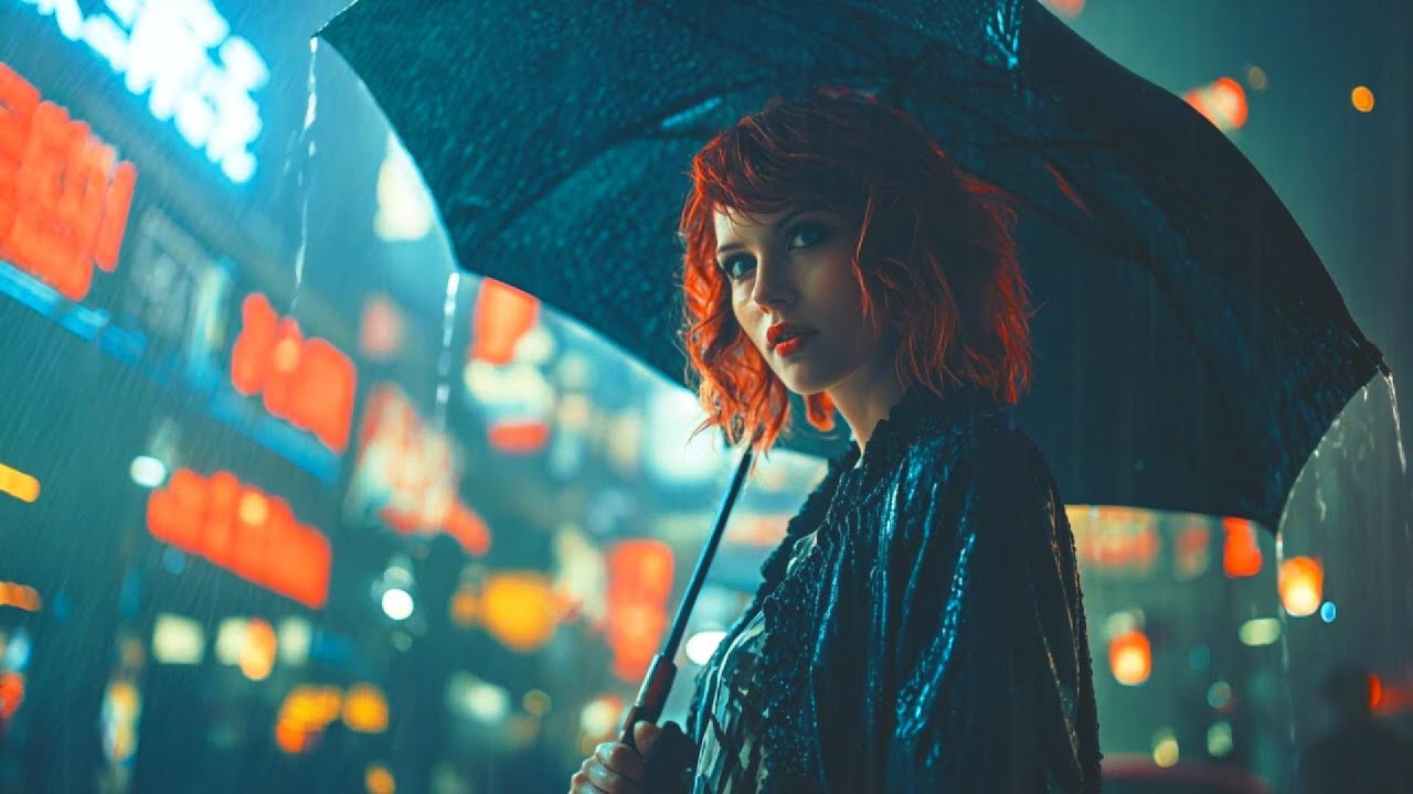 Neon Rain & Lofi Radio ☔🌃 | Cyberpunk City Ambience to Sleep & Study