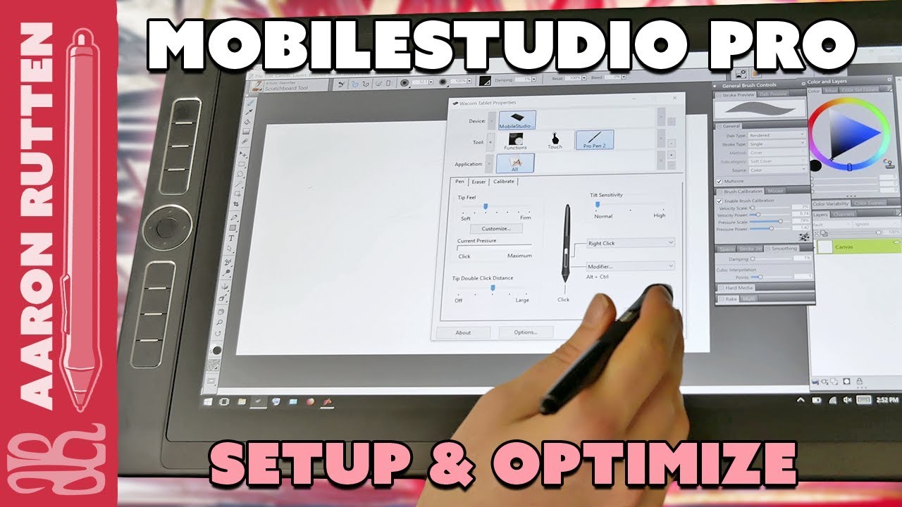 How to Setup Wacom MOBILESTUDIO PRO 16 & Optimize for Art