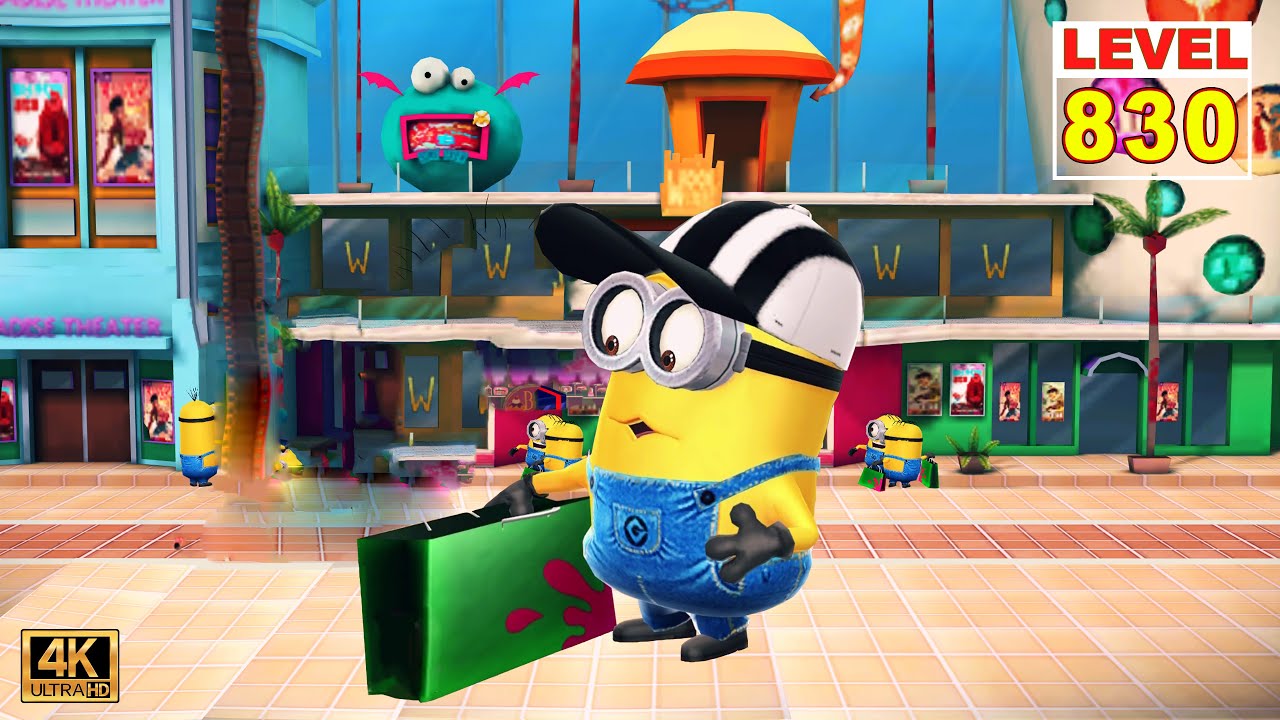 Minion Rush Referee Minion Near-miss an obstacle 95 times at the Mall [PC Level 830 4K]
