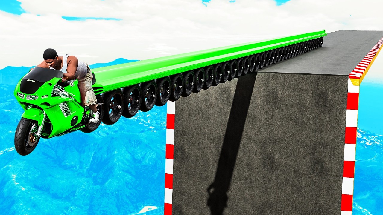 Longest Bikes vs Sharpest Ramps in GTA 5
