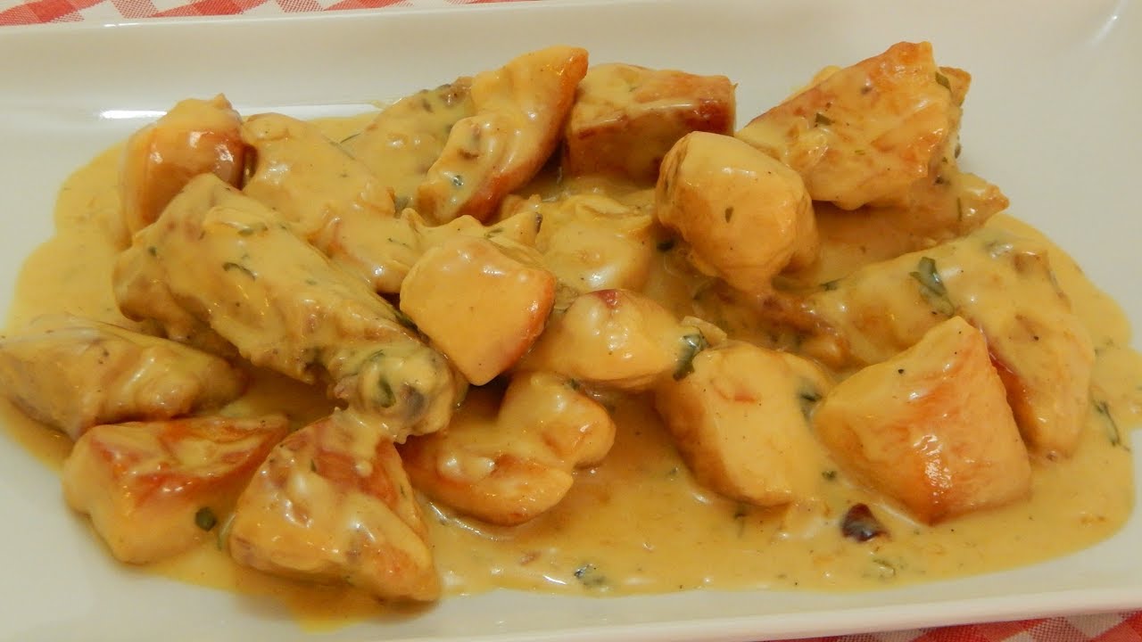 Receta muy fácil de pollo con salsa de mostaza y miel