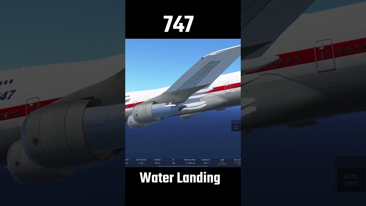 Watch the Boeing 747 land on water! #boeing747 #waterlanding #queenoftheskies #aviation #aircraft
