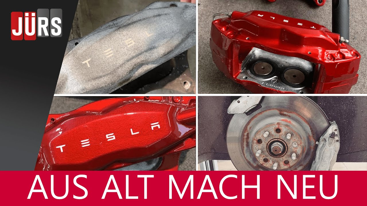 Tesla Model S Bremssättel Lackierung