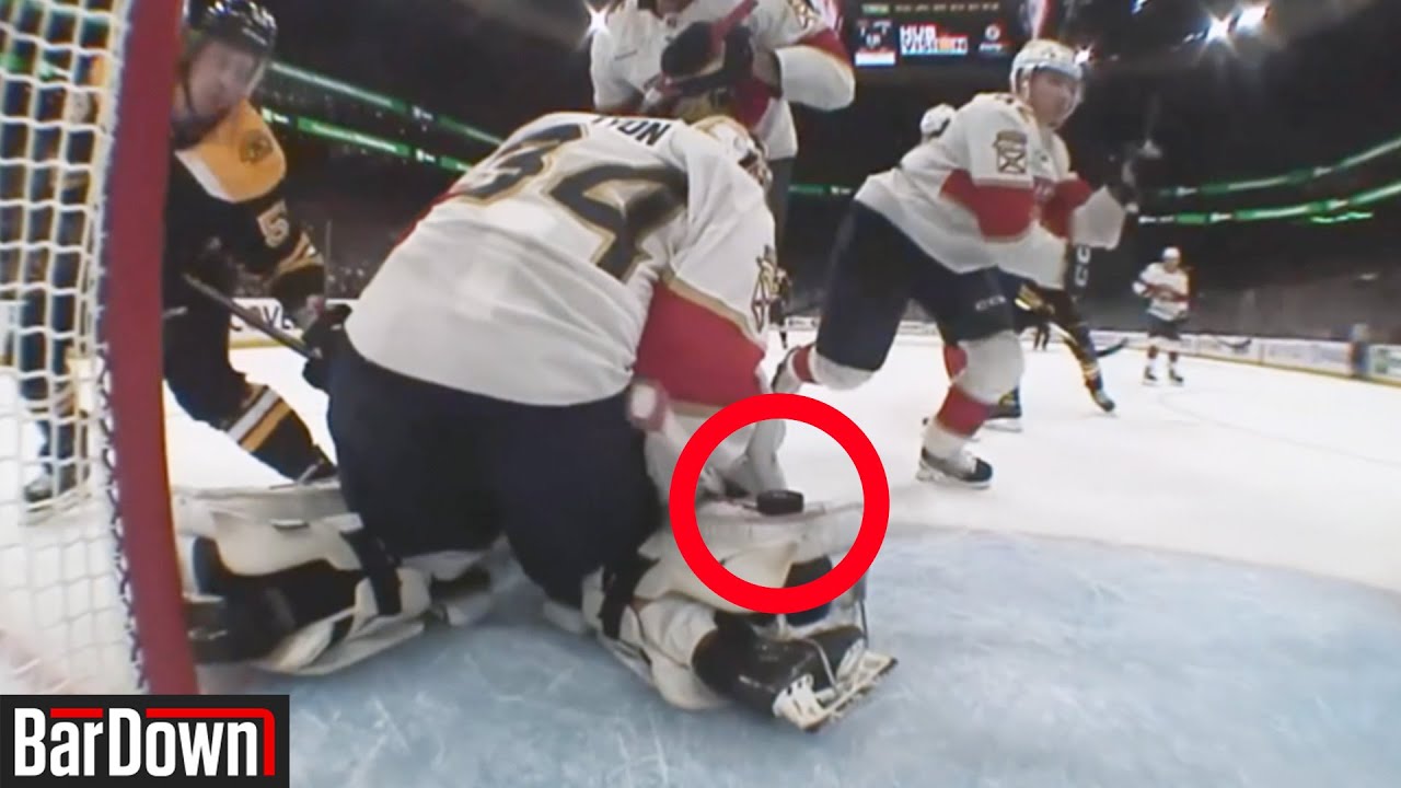 This is why goalies have the hardest job in sports...