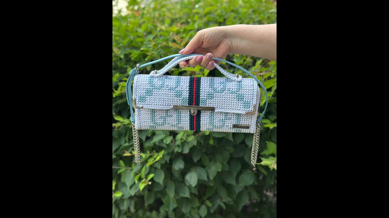 DIY: How to crochet Elegant Gucci  Bag/ Canvas Stylish Bag  step by step/ Master class/Tutorial...