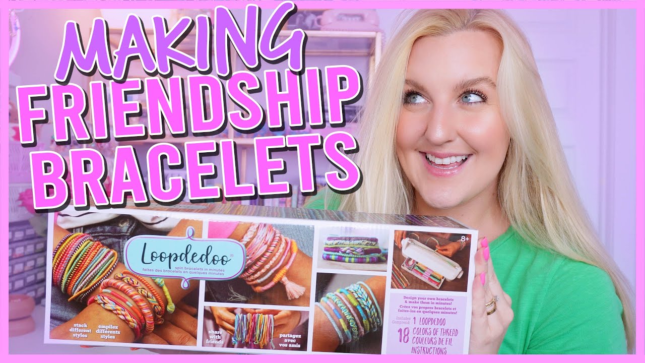How to Make DIY Friendship Bracelets 💗⚡️Using Loopdedoo friendship bracelet maker for the first time