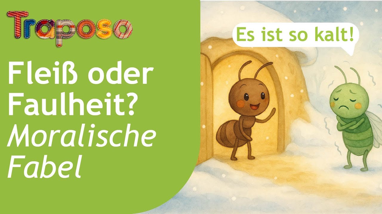Die Ameise und die Heuschrecke | Kurze Moralgeschichte f&uuml;r Kinder | &Auml;sops Fabel