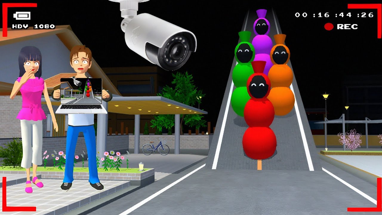 Yuta Mio Panik CCTV Merekam Jalan Tanjakan PASUKAN POCONG RAINBOW di Depan Rumah 😱